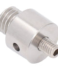 Total Station Prism Adapter Quick Release in stainless steel for stable and secure connection of RTK surveying tools, side view.
