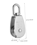 Stainless Steel Pulley Single Block for Fishing Net and Boat Lifting Heavy Duty Swivel Hook for Smooth and Easy Rope Handling