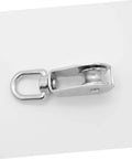 Side view of 35kg Stainless Steel Pulley Single Sheaved Capacity Movable Pulley Block Wheel Swivel