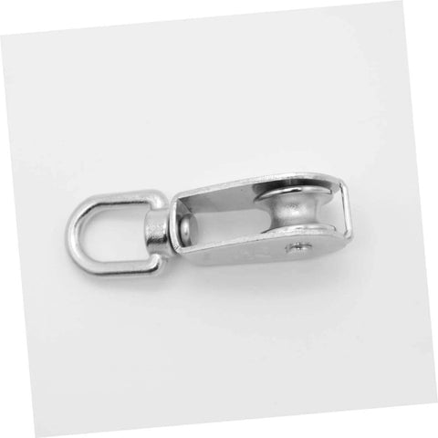 Side view of 35kg Stainless Steel Pulley Single Sheaved Capacity Movable Pulley Block Wheel Swivel