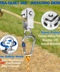 Cable Pulley Wheel Stainless Steel, M34 Single Pulley Snatch Block with 360° Swivel Hook, heavy duty lifting in action