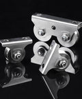 Stainless steel pulley set showing U-groove design for Pulley Wheel Clothes line Pulley U Groove Wheel Pulley applications