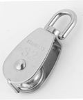 Stainless Steel Pulley Single Block for Fishing Net and Boat Lifting Heavy Duty Swivel Hook for Smooth and Easy Rope Handling