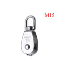 Stainless Steel Pulley M25 Single Wheel Swivel Lifting Rope Pulley Set Lifting Wheel Tools(M25) close-up view
