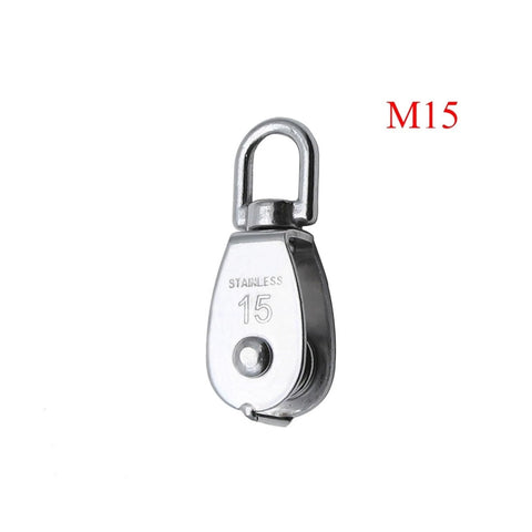 Stainless Steel Pulley M25 Single Wheel Swivel Lifting Rope Pulley Set Lifting Wheel Tools(M25) close-up view