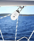 3pcs Stainless Steel Pulley Single Block Heavy Duty Cable Pulley for Rope Swivel Roller in marine setting