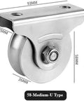 Pulley,Pulley Wheel, Pulley Wheel Clothes line Pulley U Groove Wheel Pulley Stainless Steel Pulley Block Super Silent Single Lifting Rope Pulley Roller Track Block for Wire Rope