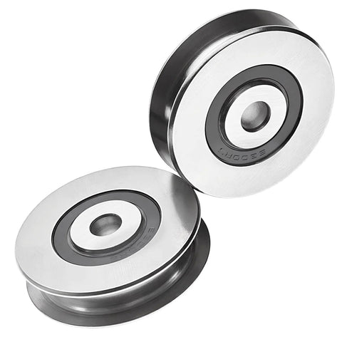 Stainless Steel Deep Groove Ball Bearing Lifting Pulley Wheel For Wire Rope 8mm Inner Diameter 400kg Capacity 50mm Wheel