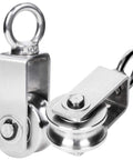 Cable Pulley Wheel Stainless Steel M34 Single Pulley Snatch Block Heavy Duty Lifting Crane Swivel Hook for lifting systems