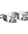 25MM Pulley System showing 2 Pcs M25 Pulleys Block with Rope and Hooks, Stainless Steel M25 Single Pulley Wheel for lifting projects.