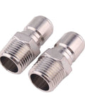 Two Pack Stainless Steel Quick Disconnect Male NPT One Half Inch Brewing Connector Sanitary Fitting for Homebrew