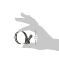 Stainless Steel Quick Release Worm Drive Clamp Set From Three Quarters Inch To One And Three Quarters Inch Diameter Nine Sixteenths Inch Wide Pack Of Ten With 410 Stainless Steel Screws Ideal For Closed System Applications in hand showing size