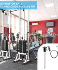 1/2 Inch Diameter 304 Stainless Steel Quick Release Pin With 2 Inch Usable Length displayed in a gym setting