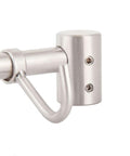 Close-up of 304 Stainless Steel Kitchen Rail Hooks Hangers Wall Mounted (Rod Hook) showing attachment detail on wall-mounted rod.