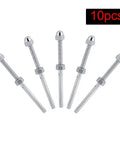 Stainless Steel Cable Railing Hardware Kit 10 Pack One Eighth Inch Gauge showing five tensioners and nuts