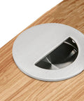 Top view of installed Set Of 4 Concealed Recessed Drawer Handles Stainless Steel 60x15mm for furniture with hidden pull hardware