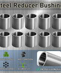 Set of ten Five Eighth Inch To One Half Inch Stainless Steel Reducer Bushing, precision CNC adapters