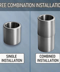 Five Eighth Inch To One Half Inch Stainless Steel Reducer Bushing Set Of Ten Round Metal Spacers single and combined setup