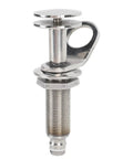 Mud guard boat cleat, 304 stainless steel retractable deck-mount with bolt and nut (front view)