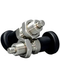Two Pack Stainless Steel Retractable Ball Nose Spring Plungers with Return Knobs, M12 Thread 1.5 Pitch, for Precise Positioning