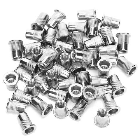 Durable 50 Piece Stainless Steel Blind Rivet Nuts Set M6 Ribbed Nuts Hardware Accessories For Automotive Electronics Furniture And Decor Projects By NDNCZDHC