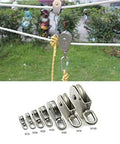 Installed 2-Pack M15 Single Pulley Block Stainless Steel Heavy Duty Hardware for Wire Rope