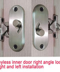 90 Degree Sliding Barn Door Latch Privacy Lock For Inside Doors Stainless Steel Sliding Bolt Lock Right Angle Door Bolt Ideal For 90 Degree Installations Not For 180 Degree Flat Doors Durable Metal Construction