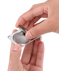 Stainless steel ring-handle flush hatch pull for boat deck hatch; 316 marine grade, mirror-polished finish.
