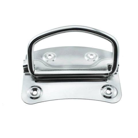 Heavy Duty Stainless Steel Ring Pull Folding Handle Set For Drawers Cabinets Doors Tool Boxes Includes Screws Two Pack