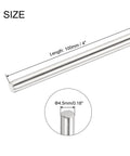 5 Pieces 4.5mm X 100mm 304 Stainless Steel Round Rods Bar For Shaft DIY Crafts And Model Cars Planes Ships Heavy Duty Stainless Rods For Hobbyist Builds Silver Tone length and diameter diagram.