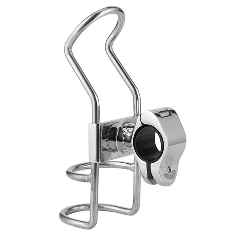 Boat fishing rod holder clamp, stainless steel 316, 32mm rail, 360° adjustable with locking mechanism