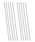 Solid Stainless Steel Rods 304, 1/16 Inch Diameter By 12 Inch Length, 10 Piece Pack displayed in parallel arrangement