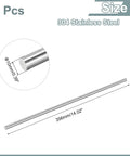 Durable 304 Stainless Steel Round Rods 10mm x 356mm Pack of 2 for Model Making and DIY Projects Lathe Work Heavy Duty Metal Craft