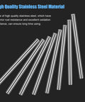 Sturdy 8.0mm By 100mm Stainless Steel Rods Set Of 6 For DIY Crafting And Model Making 304 Solid Shaft Lathe Bar Stock