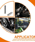 220pcs Roll Pin Set, Stainless Steel Slotted Spring Pin Assortment Kit M1.5 M2 M2.5 M3 M4 M5 M6, usage in automotive and industrial applications