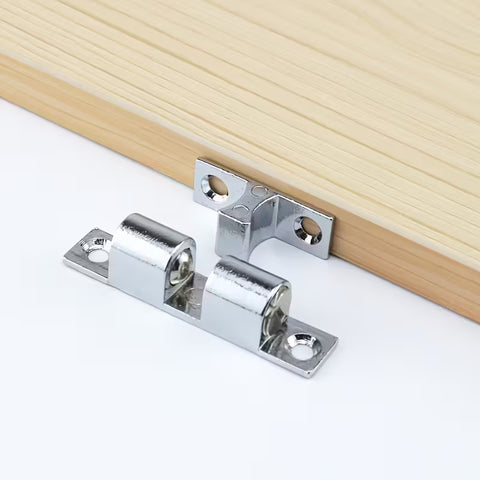 Stainless Steel Double Roller Catch Door Latch for wood Cabinets and Doors with Spring Loaded Rollers