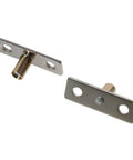 Close-up of 4 Pcs Stainless Steel Roller Guides For Sliding Barn Doors Floor Guides And Hardware Accessories, flat view.