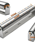 1.5" Diameter Stainless Steel Roller with Bracket Set, 11.8" BF Length, 2-Pack, showing multiple angles and dimensions