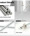 Product image of 2 Piece Stainless Steel Rosette Rivets for Decorative Metal Fasteners and Door Tag Hardware details