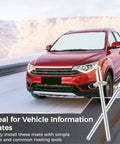 Red SUV featuring 2 Piece Stainless Steel Rosette Rivets For Decorative Metal Fasteners And Door Tag Hardware Dope Look