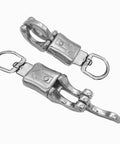 U Type Quick Release Clip with Rotatable Eye Stainless Steel Panic Snap, shown side by side, used for lead ropes and tie offs, 2 pack