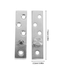 Heavy Duty 360 Degree Rotating Pivot Hinges 2 Pack Concealed Center Shaft Stainless Steel Swivel Hinge, dimensions shown.