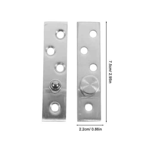 Heavy Duty 360 Degree Rotating Pivot Hinges 2 Pack Concealed Center Shaft Stainless Steel Swivel Hinge, dimensions shown.
