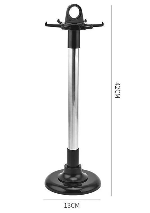 Kitchen ware Storage Rack, Stainless Steel Kitchen Utensil Holder Organizer, Countertop 360 Degree Rotating Utensil Holder with 6 Hooks.