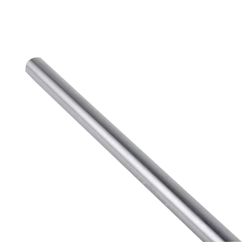 Close-up of a 5.5mm by 300mm 304 stainless steel rod, part of a Set Of 6 5.5mm By 300mm 304 Stainless Steel Sturdy Round Rods For Metalworking And DIY Projects Rust Resistant Easy To Cut And Customizable Length Perfect For Model Making And Crafting.