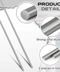 Two Pack 304 Stainless Steel Round Rod 0.236 Inch Diameter 36 Inch Length Beefy Heavy Duty Solid Round Shaft Bar, DIY Crafting and Machining
