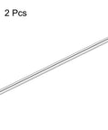 Durable 304 Stainless Steel Solid Round Rods Set For DIY Lathe Projects Two Pieces Five Sixteenth Inch By Fourteen Inch Silver Finish