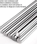 304 stainless steel round rods, 16 in long, 1/4 in diameter, solid, several pieces