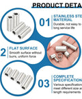 304 Stainless Steel Round Spacers Pack Of 10 Bore Five Sixteenths Inch OD Three Eighths Inch Length Five Sixteenths Inch Unthreaded Screw Standoffs