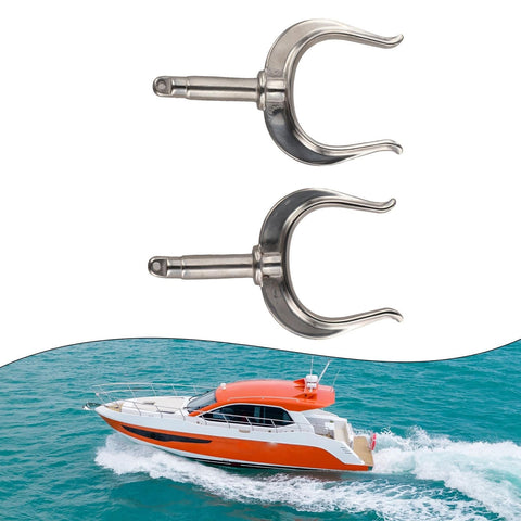 Two 316 stainless steel rowlocks for rowboat side-mount, adjustable